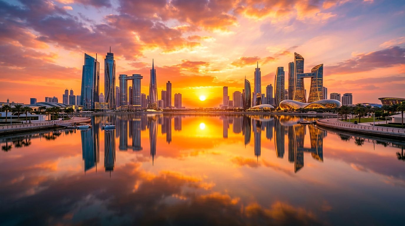Sample viral photo of an impossibly perfect sunset over a city skyline, the kind of image bilter checks